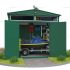 Хозблок с двускатной крышей Премиум Skoggy Max RAL 6005