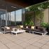Лаунж зона угловая Ideal Patio TESORA антрацит - белый каркас